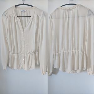 Aritzia Babaton Silk Georgette Blouse